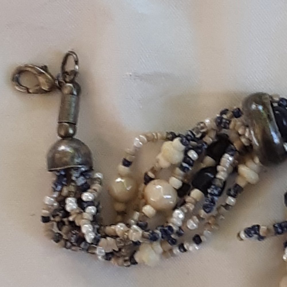 COPY - Bracelet 11" Beadwork Jewelry Findings Seed Beads Metal Rings Crafts Han… - Picture 7 of 8